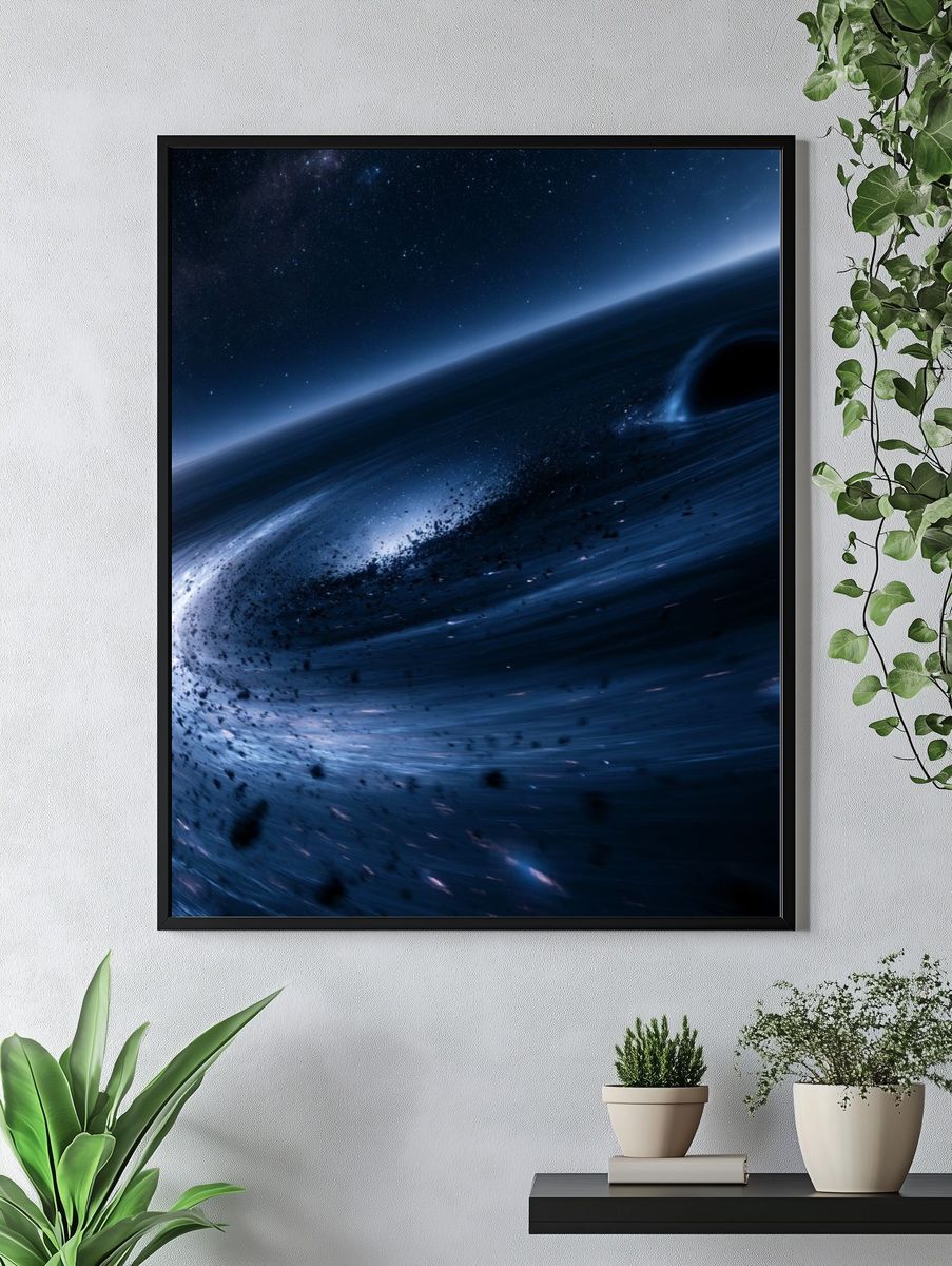 Cosmic Black Hole Space Poster. — room view 4