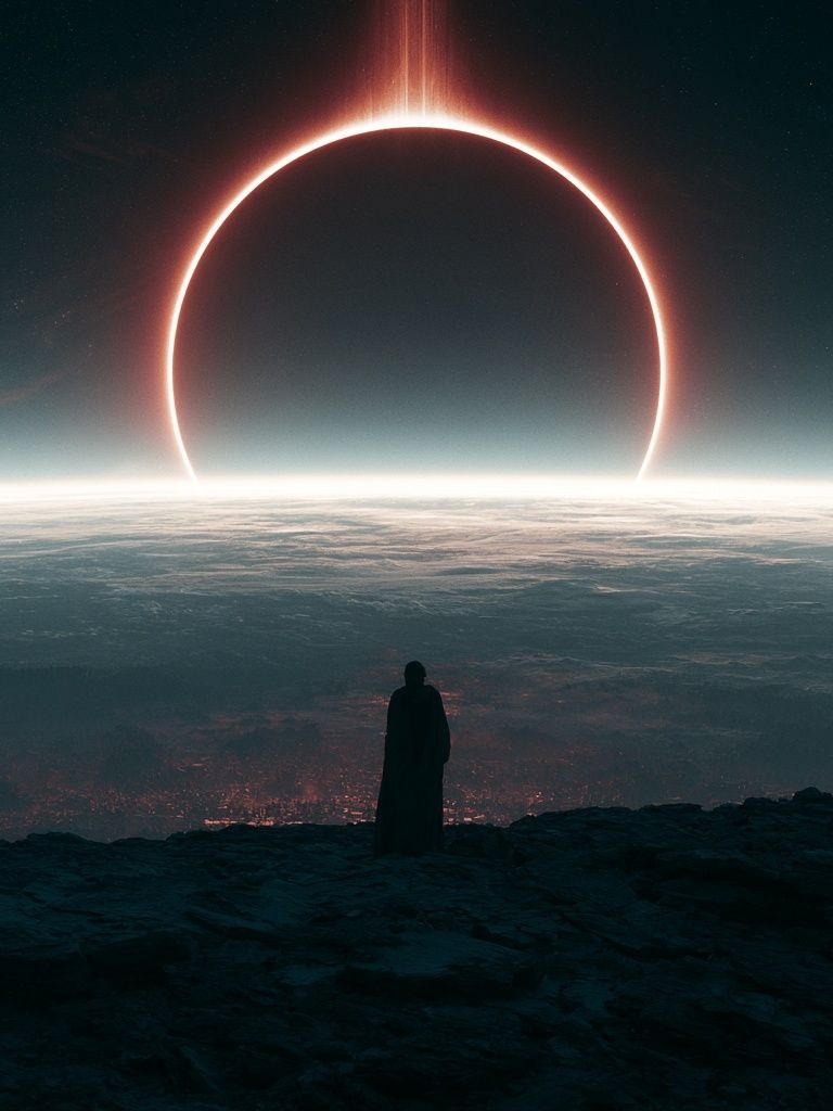 Eclipse Horizon Space Poster. poster — space art