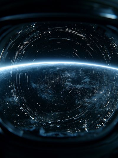 Earth Horizon Space Poster. poster