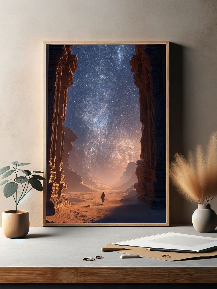 Desert Stargazer Space Print. — room view 2