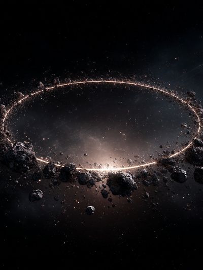 Cosmic Ring of Asteroids — Space Print