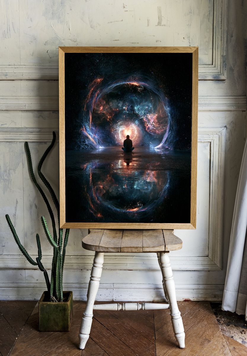 Cosmic Meditation Space Print. room preview