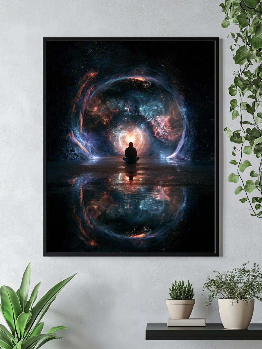 Cosmic Meditation Space Print. — room view 4