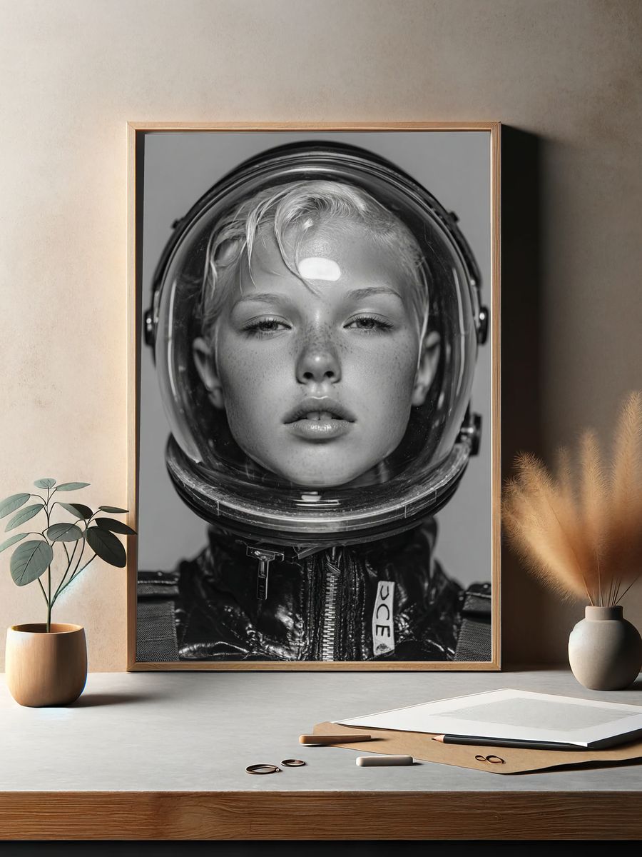 Astronaut Portrait Photography Poster. — room view 2