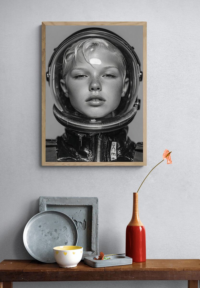 Astronaut Portrait Photography Poster. — room view 3
