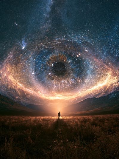 Cosmic Eye Landscape Print.