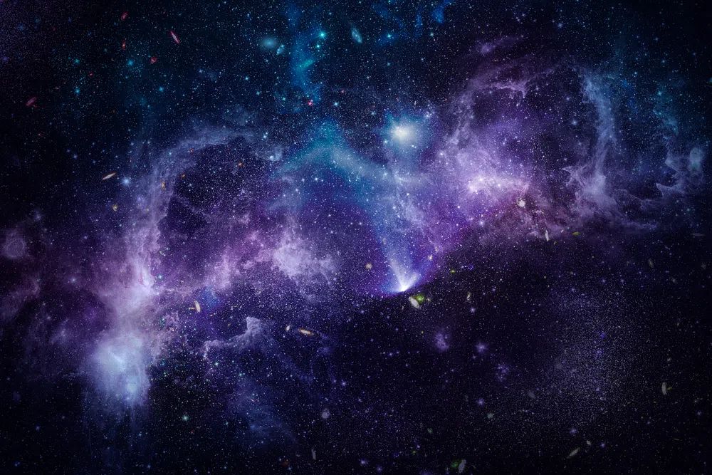 Galaxy in space textured background. poster — space art