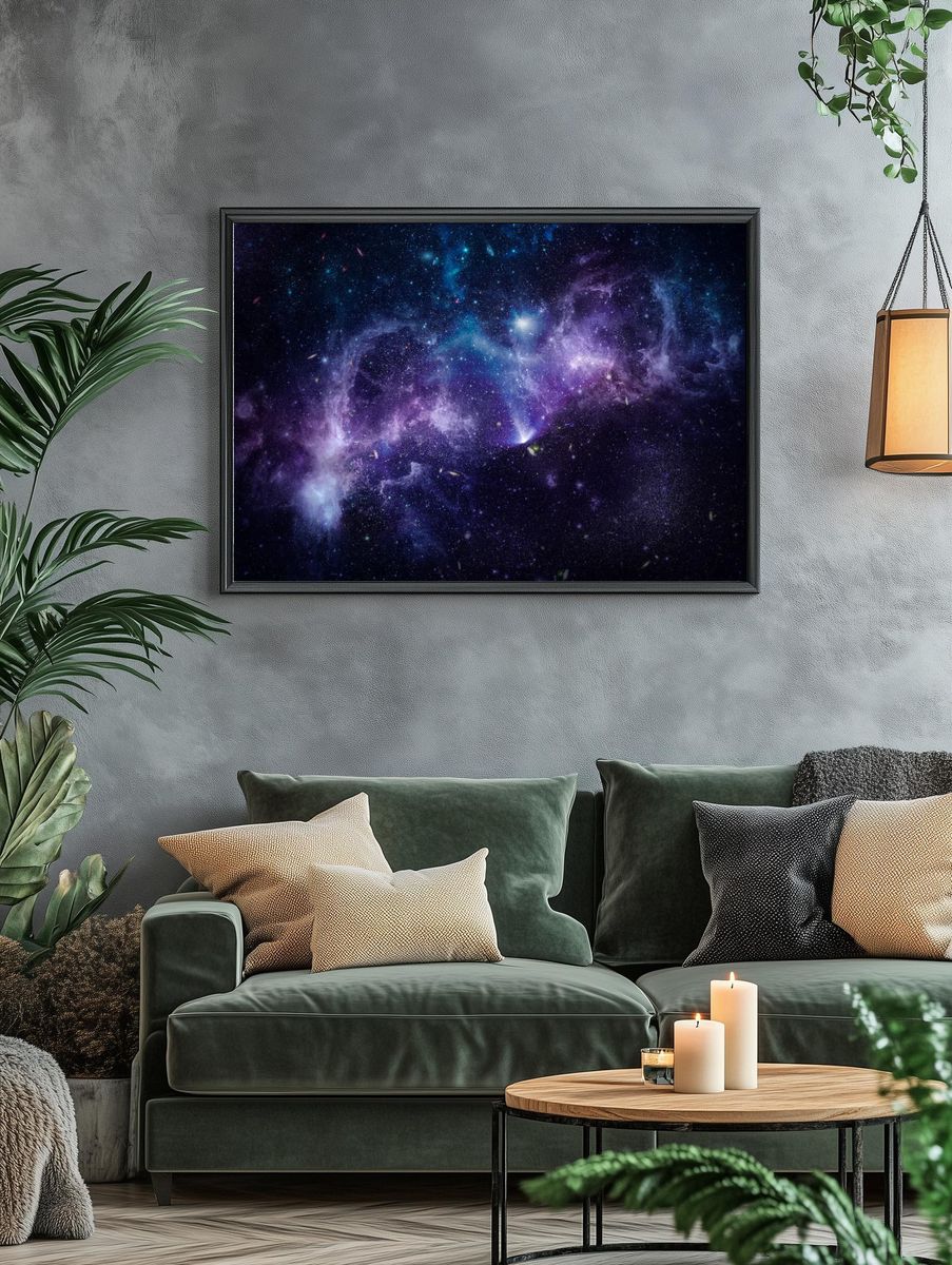 Galaxy in space textured background. — room view 4