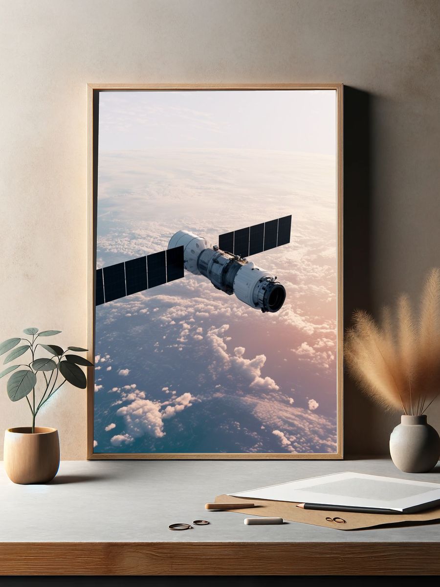 Orbital Spacecraft Photography Poster. — room view 2
