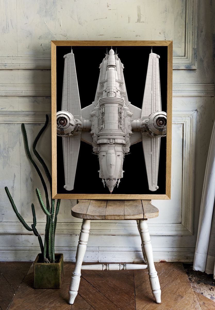 Starfighter Spacecraft Illustration Poster. room preview