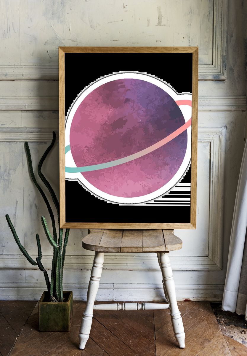 Futuristic Space Station Print. — room view 1