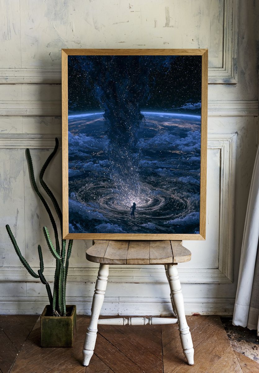 Cosmic Whirlpool — Space Print. room preview
