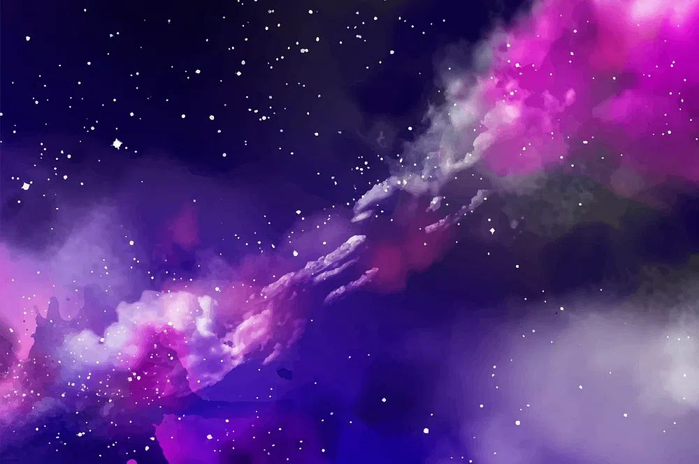 Abstract splashed watercolor textured background. poster — space art