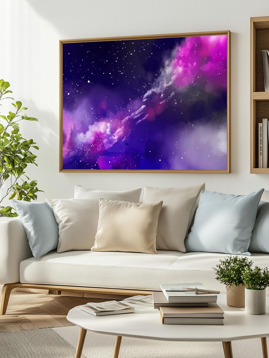 Abstract splashed watercolor textured background. — room view 2