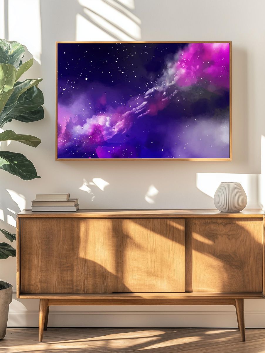Abstract splashed watercolor textured background. — room view 3