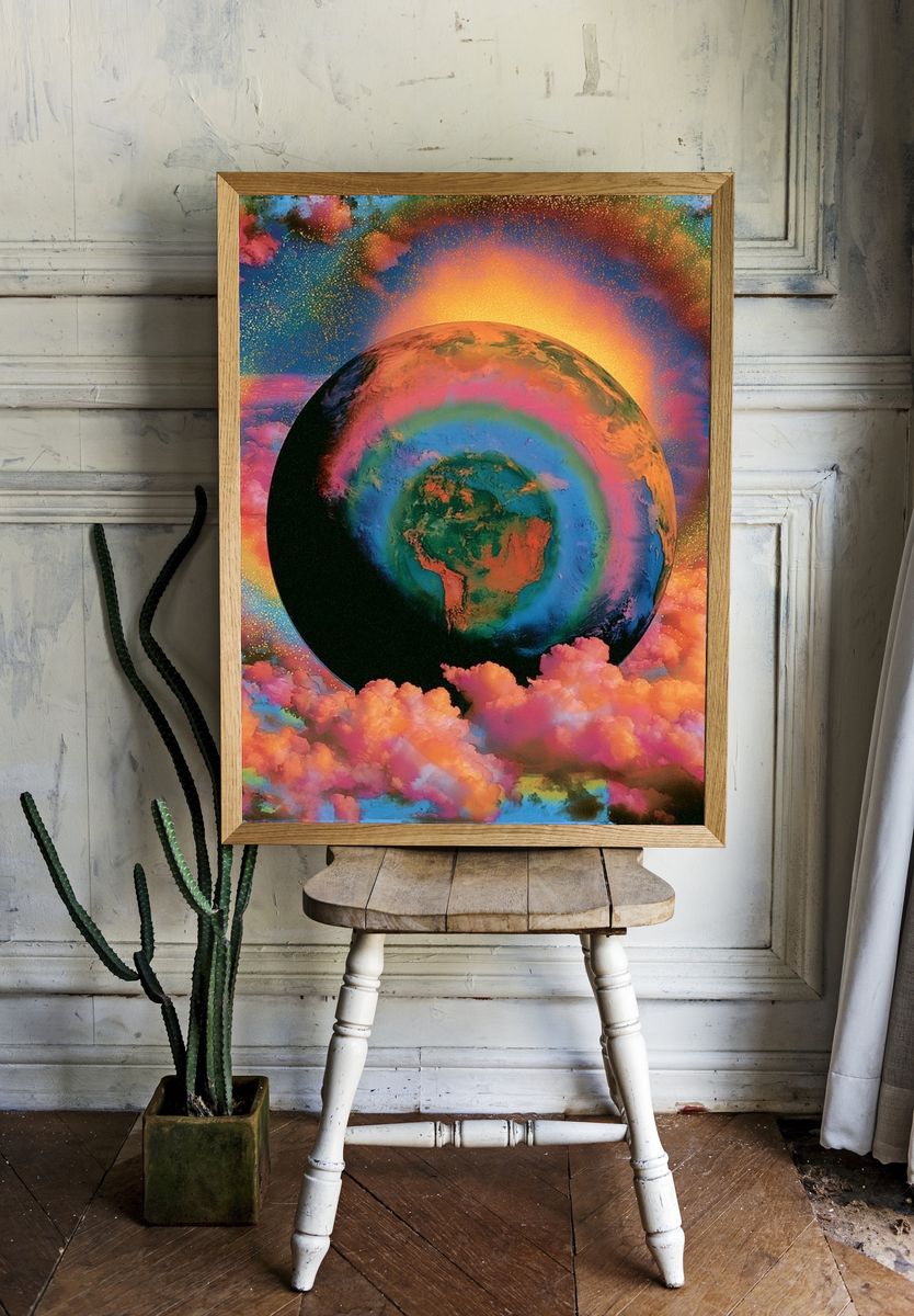 Cosmic Earth Dreamscape Poster. room preview