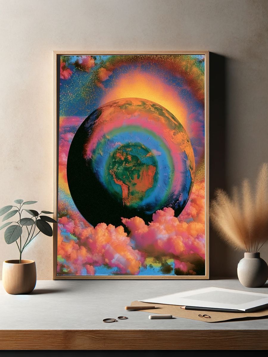 Cosmic Earth Dreamscape Poster. — room view 2