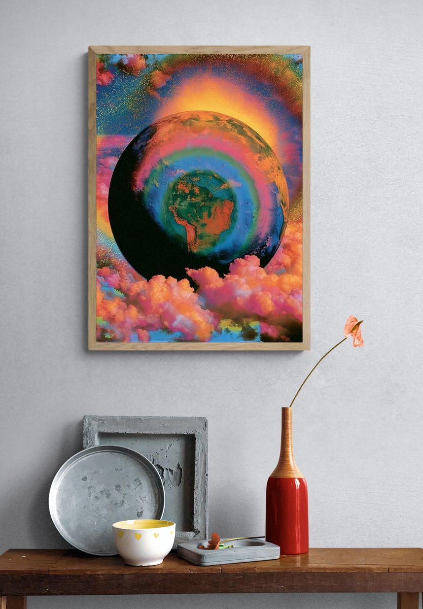 Cosmic Earth Dreamscape Poster. — room view 3