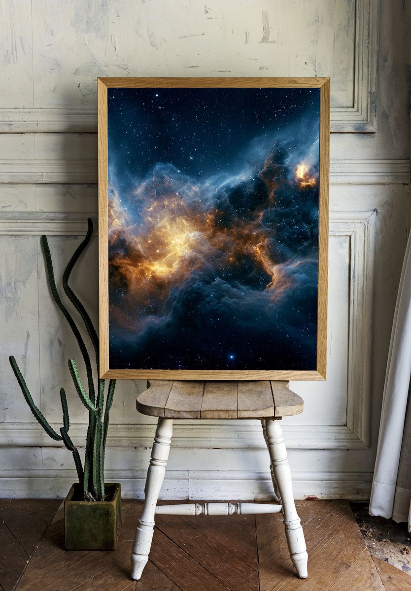 Cosmic Nebula Space Poster. — room view 1