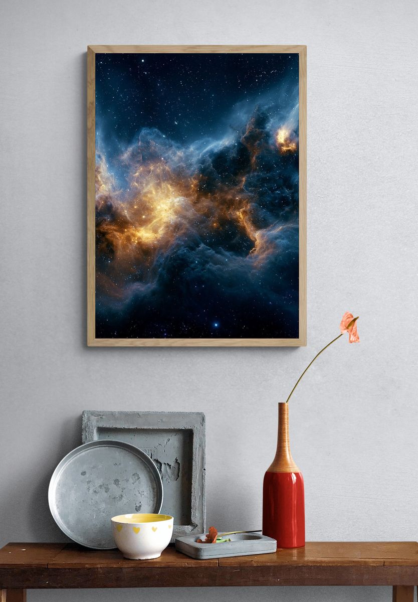 Cosmic Nebula Space Poster. — room view 3