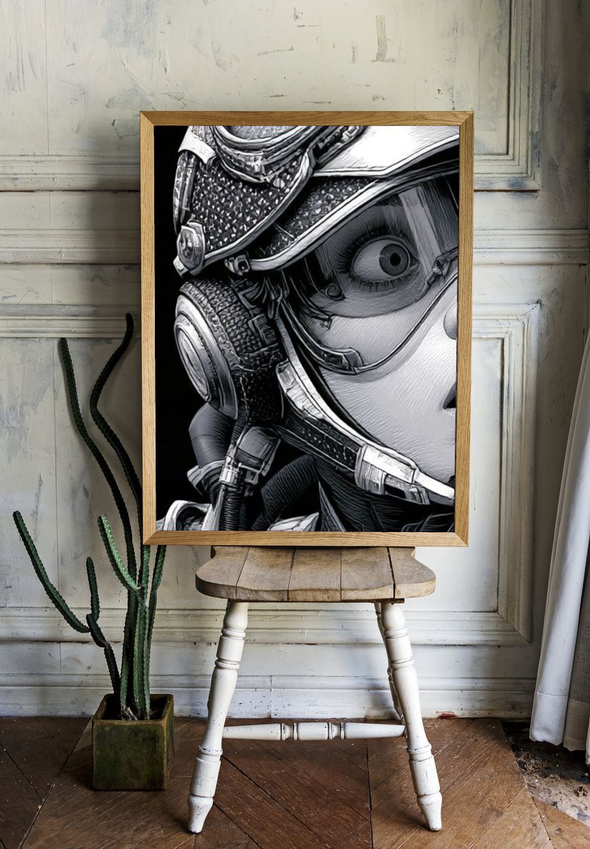 Astronaut Portrait — Sci-Fi Print. room preview