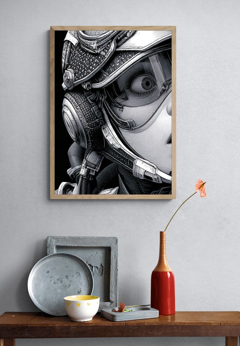 Astronaut Portrait — Sci-Fi Print. — room view 3