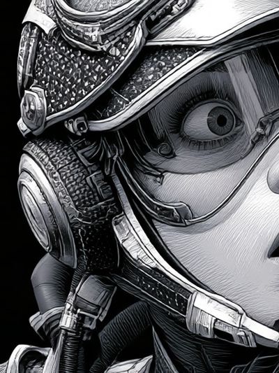 Astronaut Portrait — Sci-Fi Print.