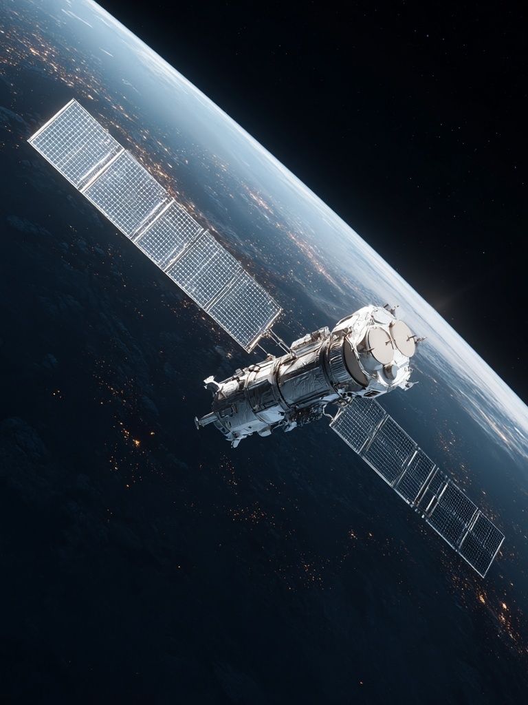 Orbital Satellite Space Photography Poster. poster — space art