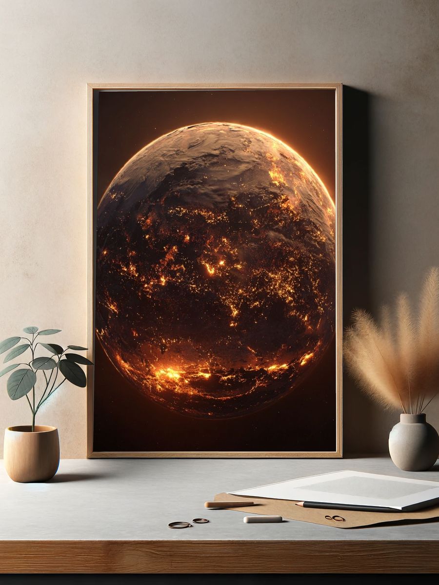 Molten Earth Space Poster. — room view 2