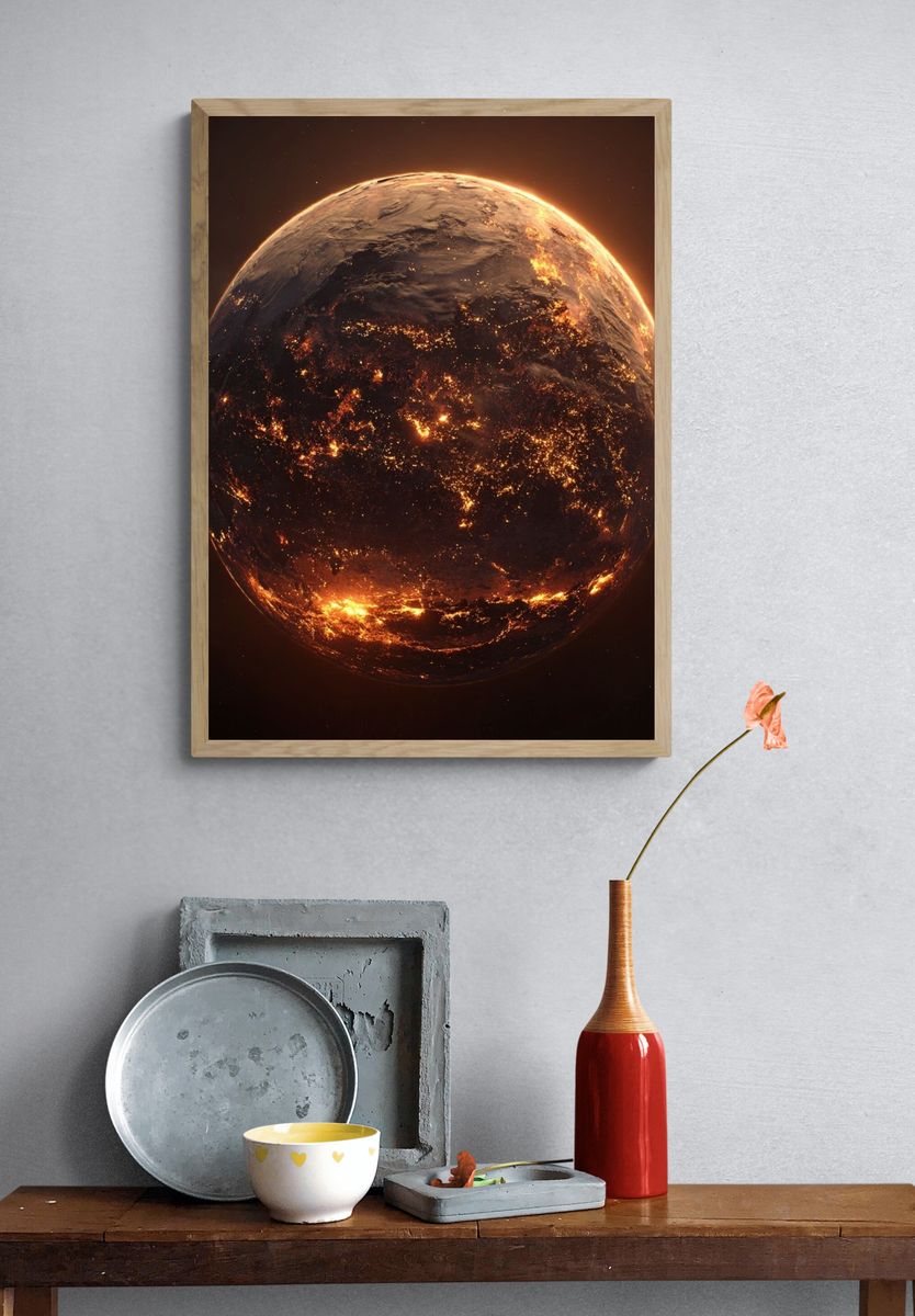 Molten Earth Space Poster. — room view 3