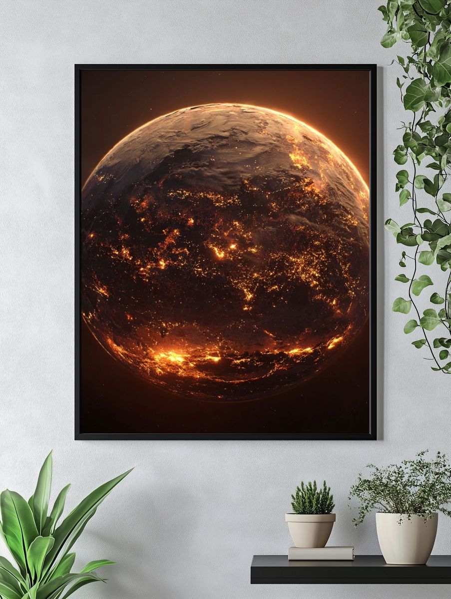 Molten Earth Space Poster. — room view 4