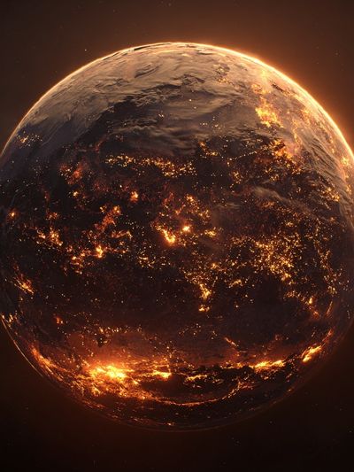 Molten Earth Space Poster. poster