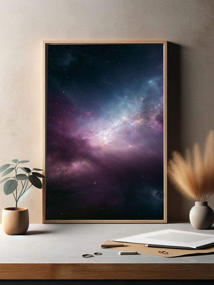 Cosmic Nebula Stars Poster. — room view 2