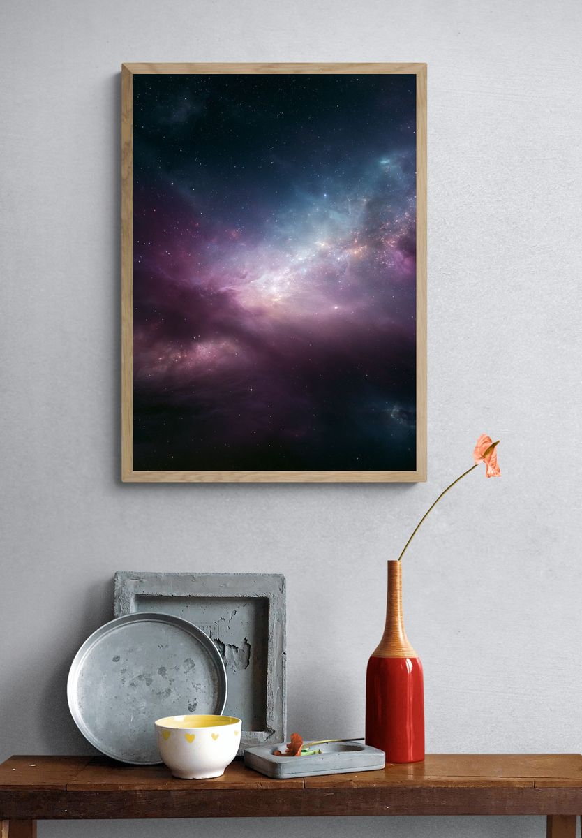 Cosmic Nebula Stars Poster. — room view 3