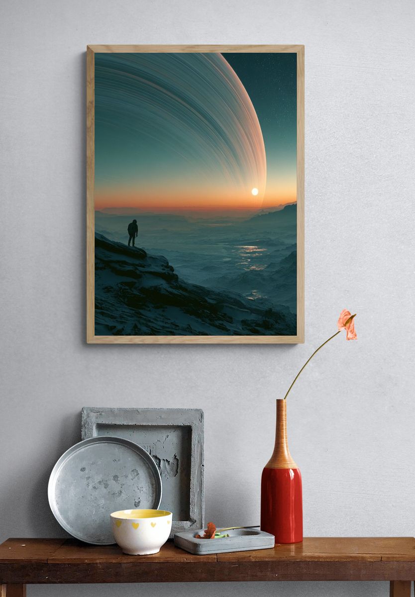 Alien Horizon Landscape Poster. — room view 3