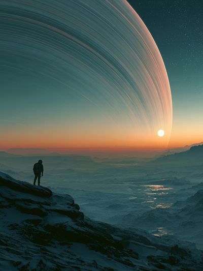 Alien Horizon Landscape Poster.