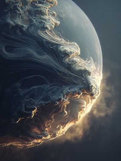 Cloud Planet Space Print.