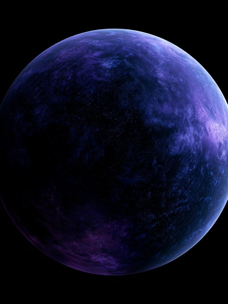 Purple Planet Space Poster. poster detail