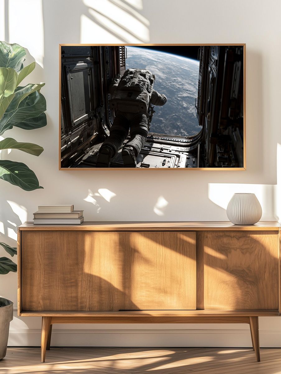 Astronaut Spacewalk — Sci-Fi Print. — room view 3