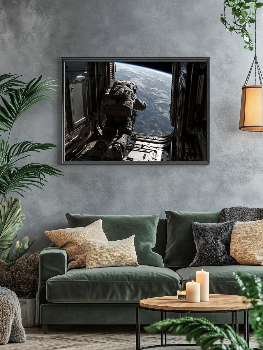 Astronaut Spacewalk — Sci-Fi Print. — room view 4