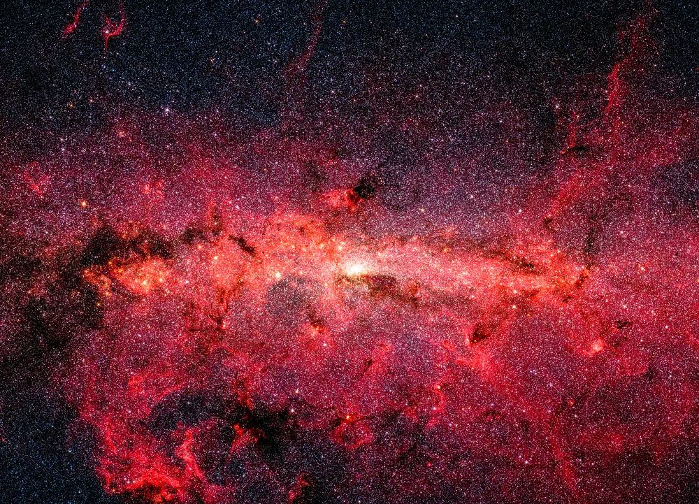 Hundreds thousands stars crowded swirling. poster — space art