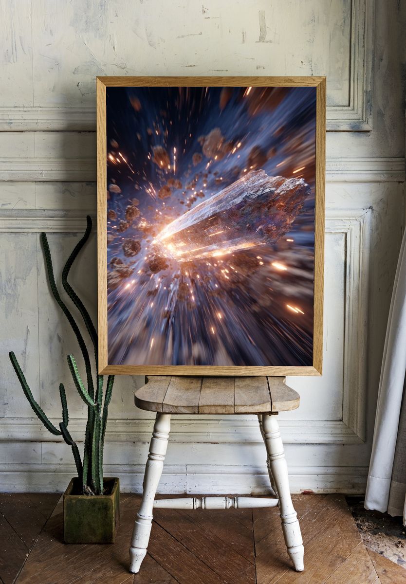 Cosmic Crystal Explosion Poster room preview