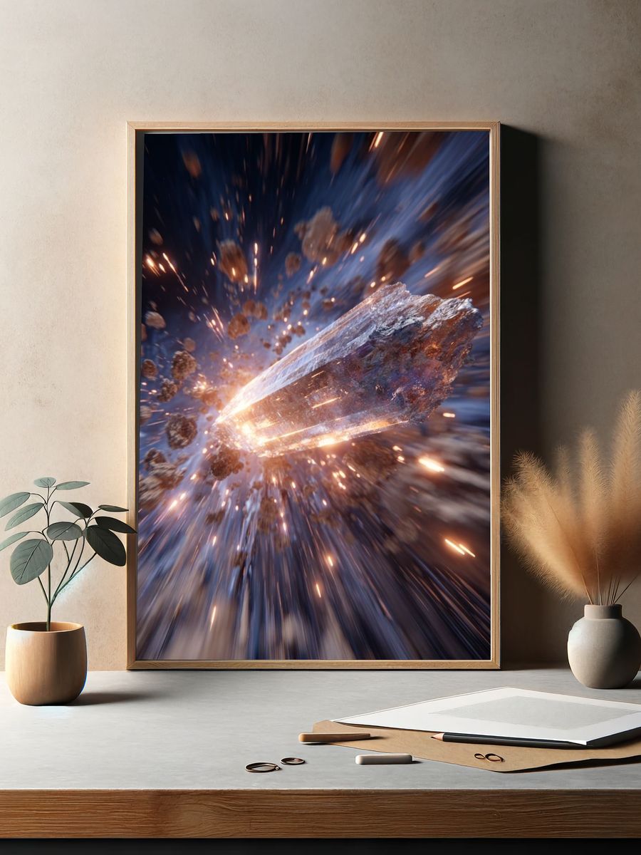 Cosmic Crystal Explosion Poster. — room view 2