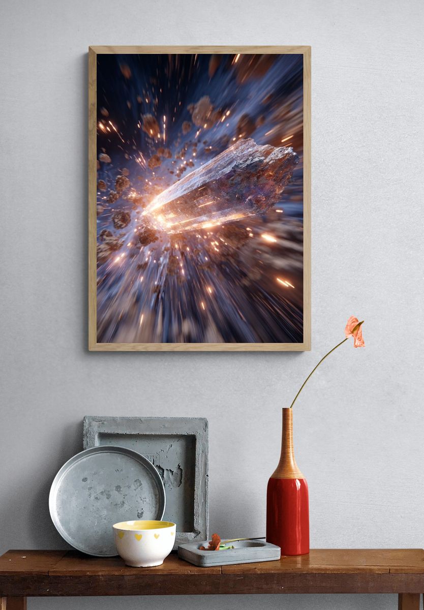 Cosmic Crystal Explosion Poster. — room view 3