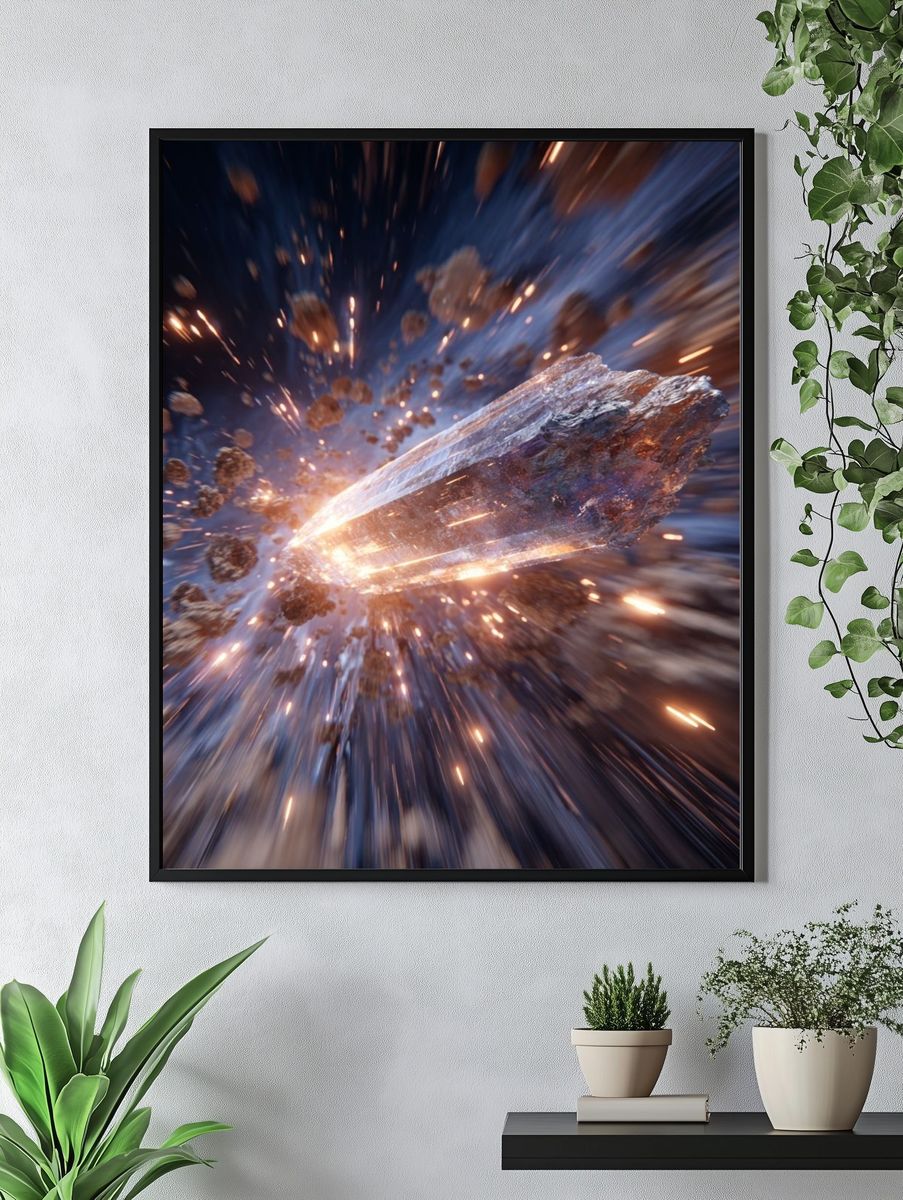 Cosmic Crystal Explosion Poster. — room view 4