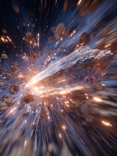 Cosmic Crystal Explosion Poster