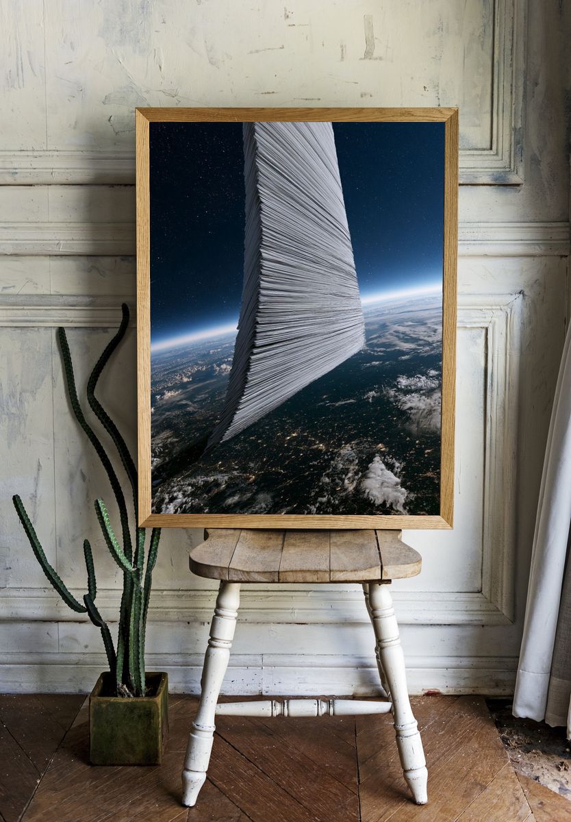 Space Monolith Digital Art Poster. room preview