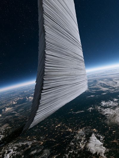 Space Monolith Digital Art Poster.
