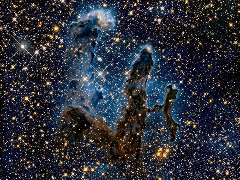 Hubble Goes High Def Revisit. poster — space art