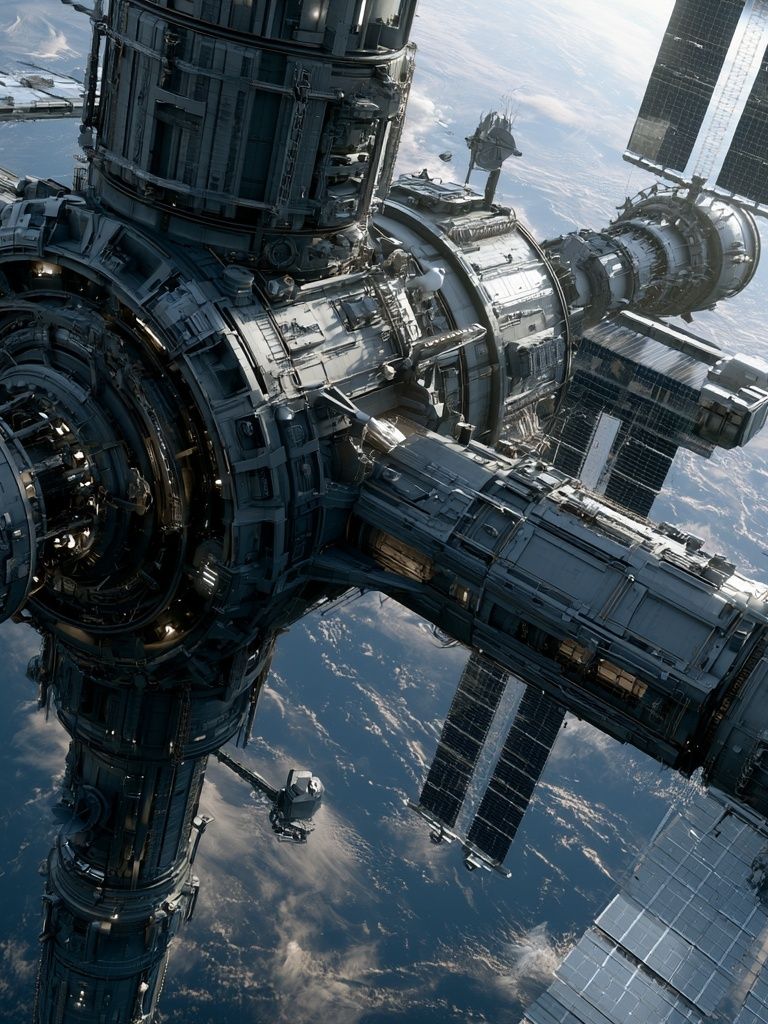 Orbital Space Station Photography Poster. poster detail